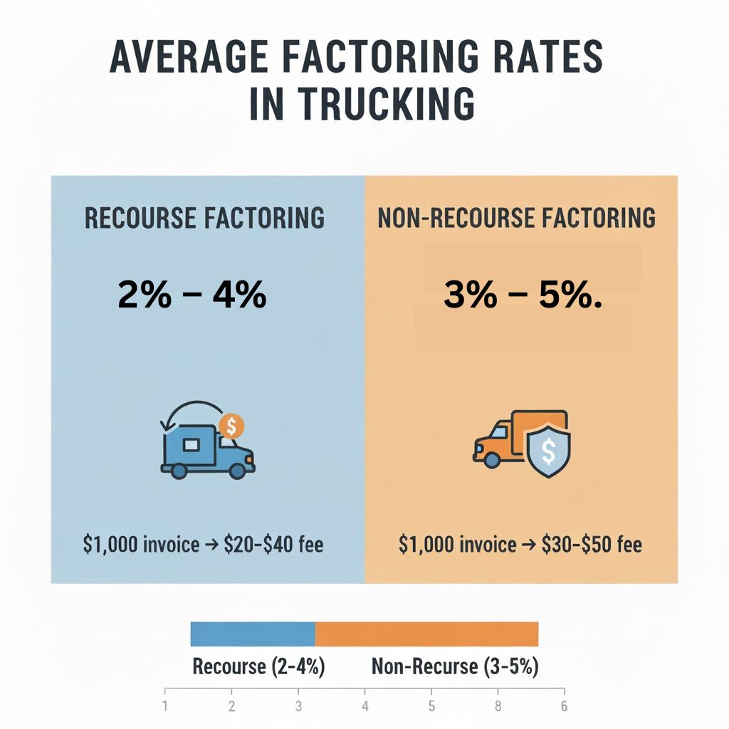 what are the average factoring rates in trucking