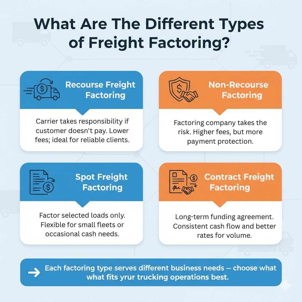 what are the different types of freight factoring